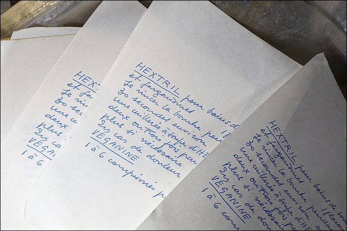 Photocopie d'une notice de médicament