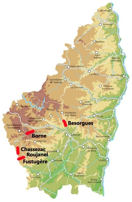 Carte Ard&egrave;che